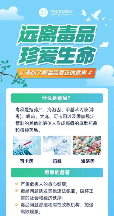 民生毒品危害科普一图读懂文章长图