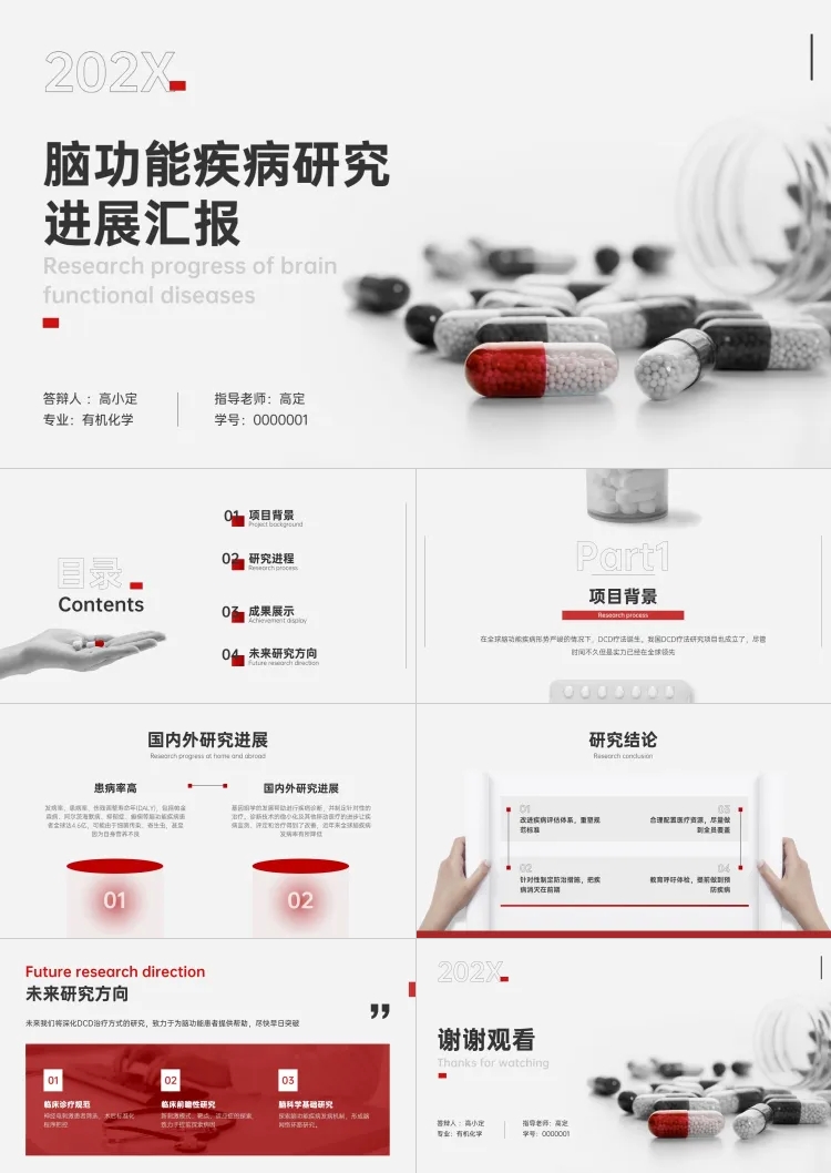 点击进入编辑 医疗专业校园汇报毕业答辩PPT预览效果