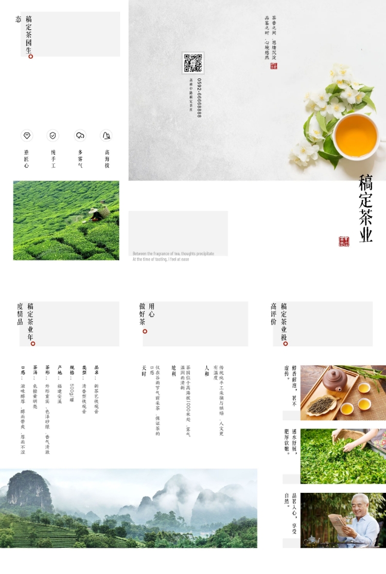茶叶产品宣传三折页