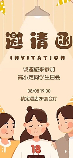 生日派对H5邀请函生日邀请