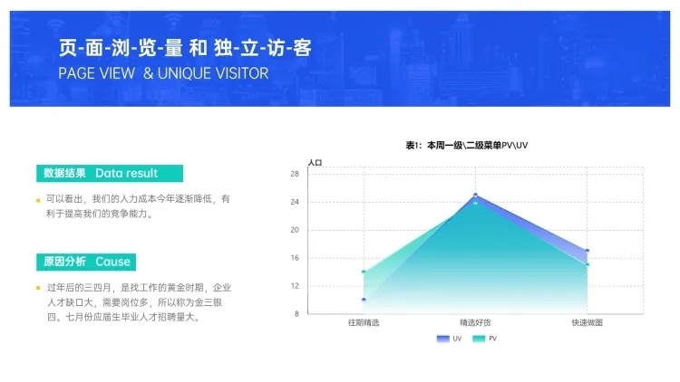 网站运营通用图表PPT图文页预览效果