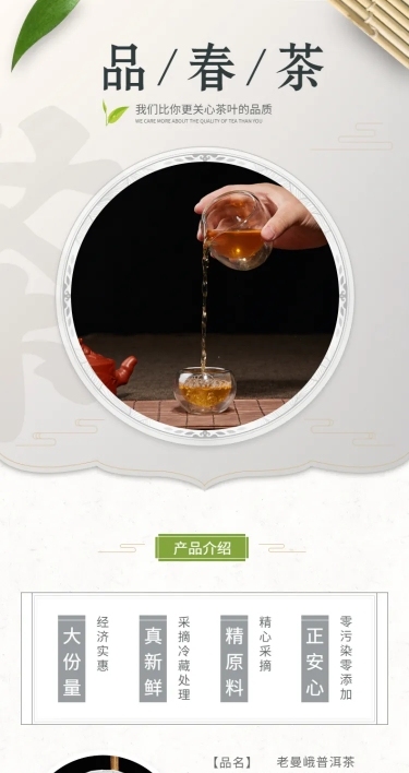 春上新食品土特产茶叶详情页