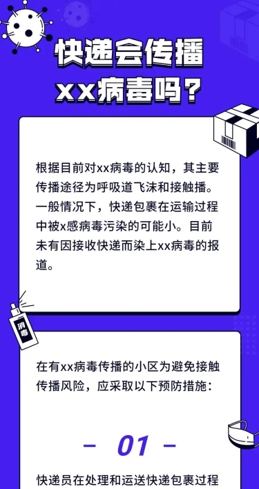 医疗健康预防快递科普文章长图
