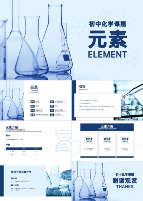 教育通用理工科化学课件PPT预览效果