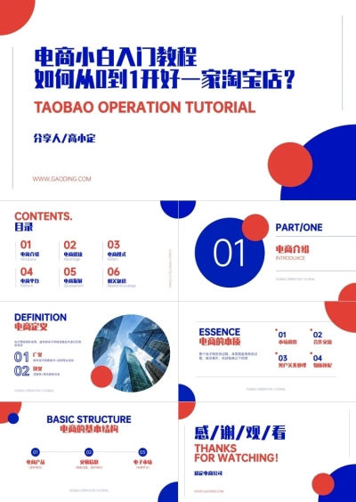 电商淘宝运营入门教程PPT