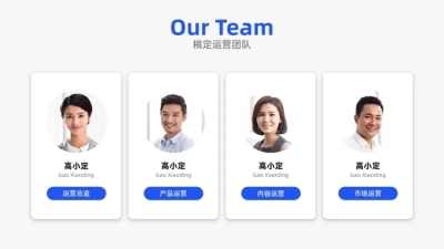 团队介绍4项PPT内容页