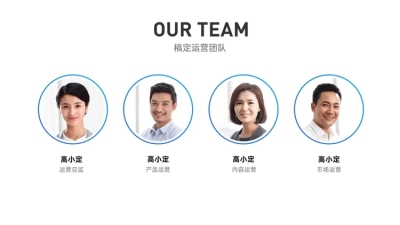 团队介绍4项PPT内容页