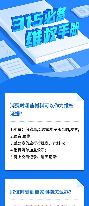 315消费者权益日维权科普文章长图