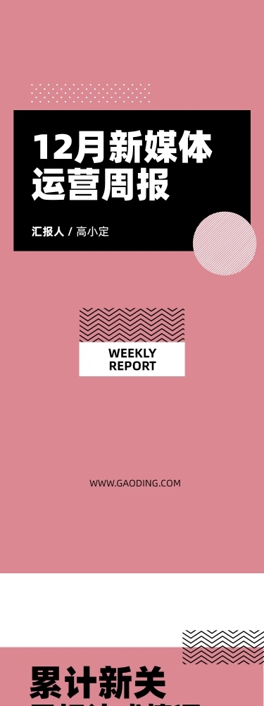 运营周报工作总结计划长页H5