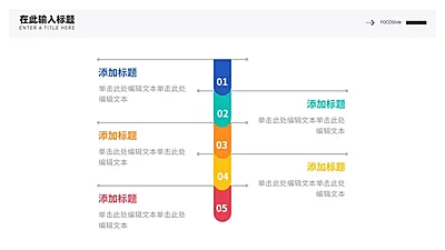 并列关系5项PPT图文页