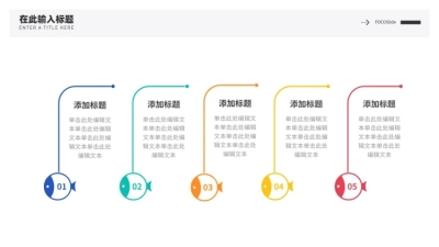 并列关系5项PPT图文页