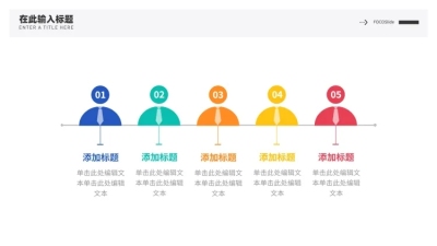并列关系5项PPT图文页