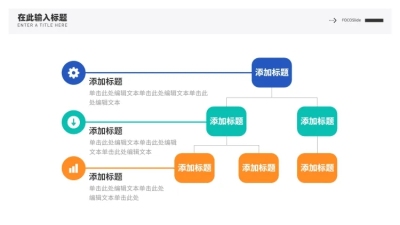 总分关系3项PPT图文页