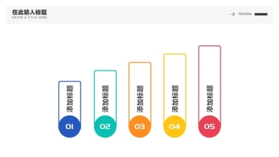 并列关系5项PPT图文页
