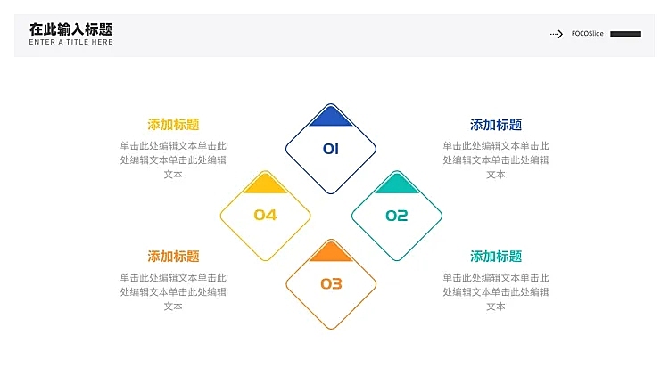 并列关系4项PPT图文页