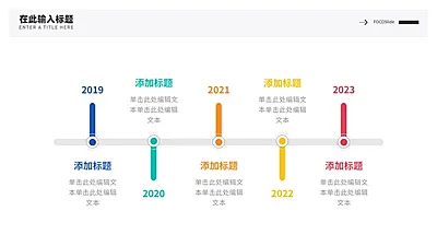 流程时间轴5项PPT内容页