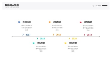 流程时间轴5项PPT内容页