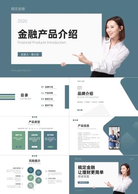 金融理财产品介绍PPT预览效果