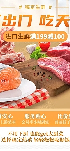 餐饮美食生鲜营销长图