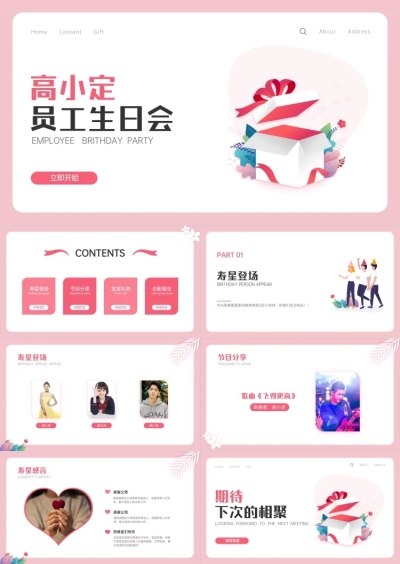 员工个人生日会庆祝PPT