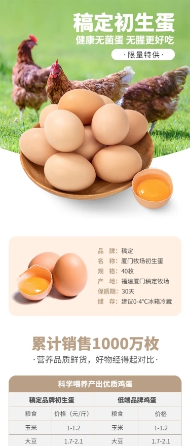 食品生鲜特产蛋类鸡蛋详情页
