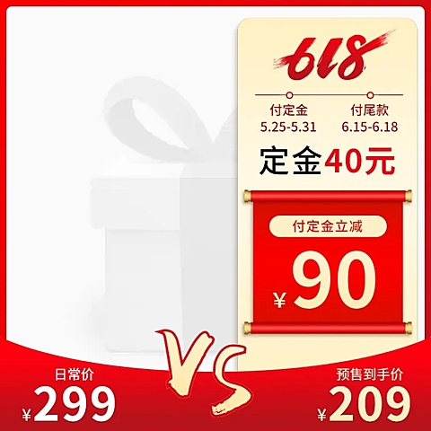 618年中大促预售付定金主图图标