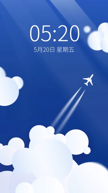 夏日小清新简约插画手机壁纸预览效果