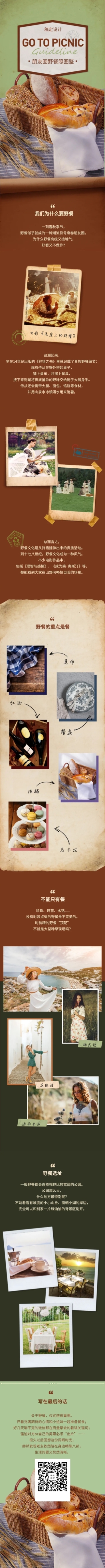 野餐餐饮产品介绍活动营销长图预览效果