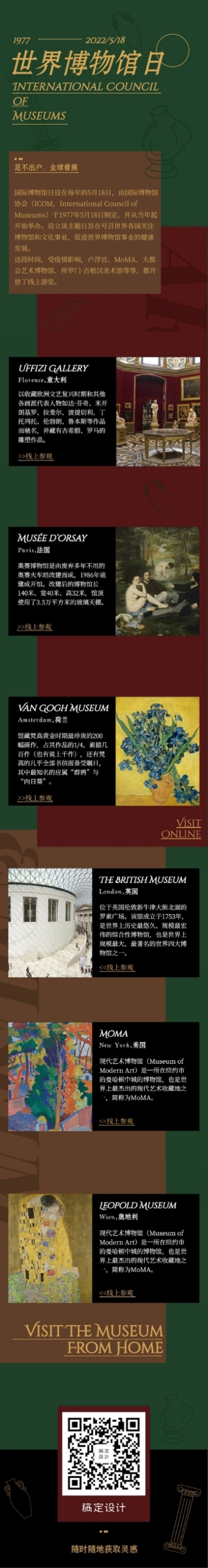博物馆攻略指南艺术画作简介长图预览效果