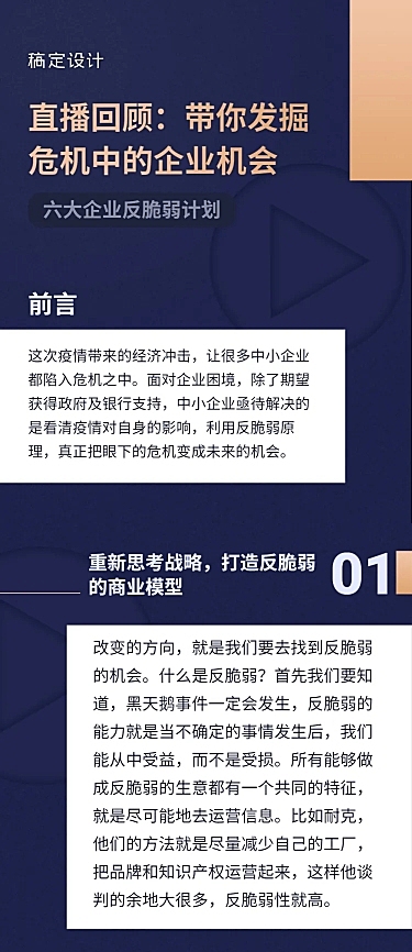 直播预告回顾简报报告长图