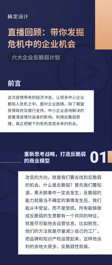 直播预告回顾简报报告长图