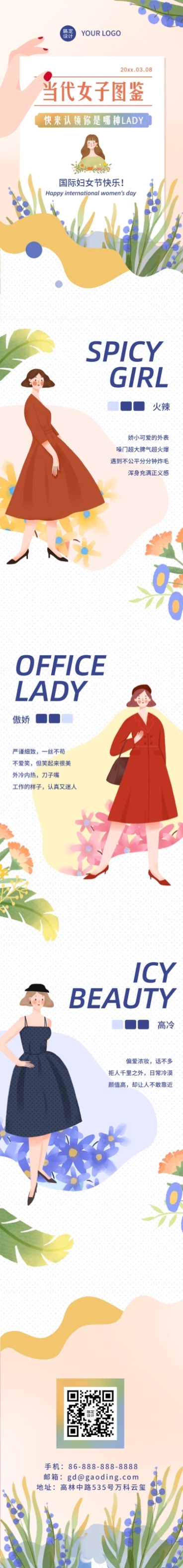 妇女节女子图鉴测试哪种女神长图预览效果