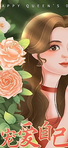 H5长页手绘手绘38节女王节首页