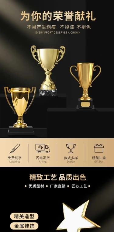 办公百货比赛奖杯详情页