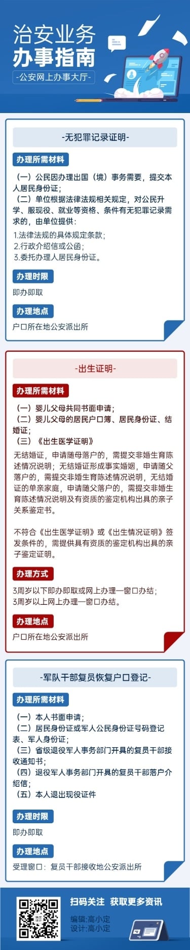 党政政务民生办事指南流程文章长图