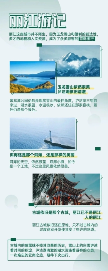 旅游出行攻略指南实景长图海报预览效果