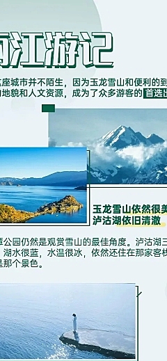 旅游出行攻略指南实景长图海报
