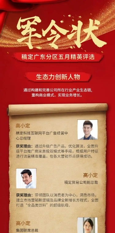 H5长页军令状喜报表彰排版复古风
