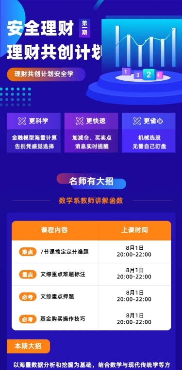 安全理财简约扁平文章长图