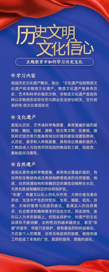 历史文化知识科普学习长图海报