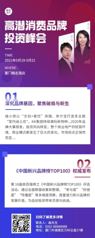 峰会邀请函长图海报预览效果