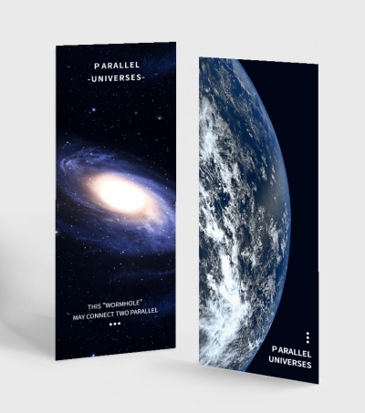星球宇宙科幻银河实景简约书签