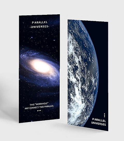 星球宇宙科幻银河实景简约书签