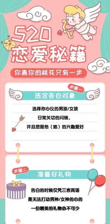 520情人节恋爱告白秘籍文章长图