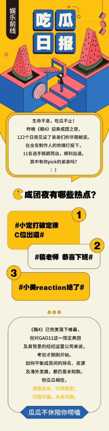 2.5D几何热点话题活动娱乐长图公告预览效果
