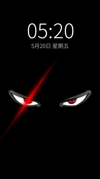 酷炫杀手神秘红光眼睛手机壁纸
