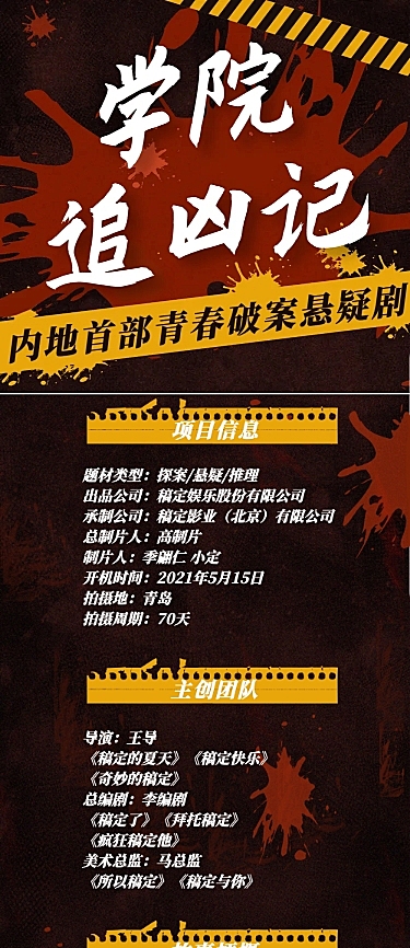 剧组演员组讯影视剧招募长图公告