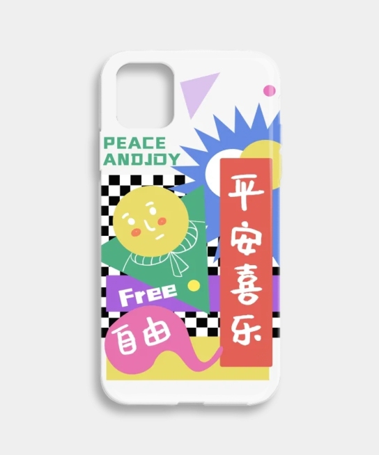 个性极简拼贴风手机壳预览效果