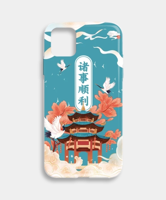 国潮风大字手机壳模板预览效果
