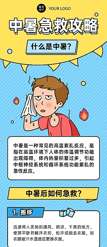 医疗保健科普攻略卡通长图